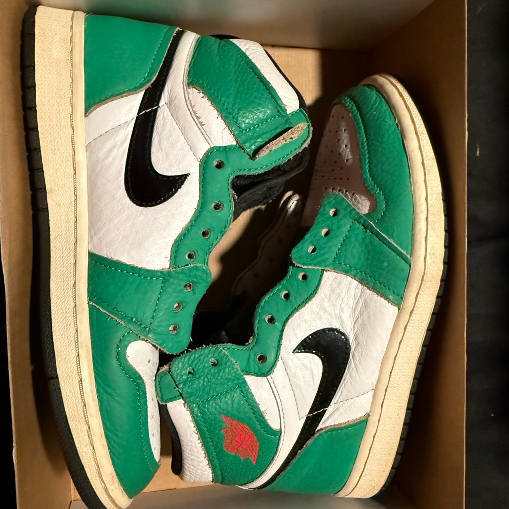 Nike Women’s Green And White High-Top Sneakers